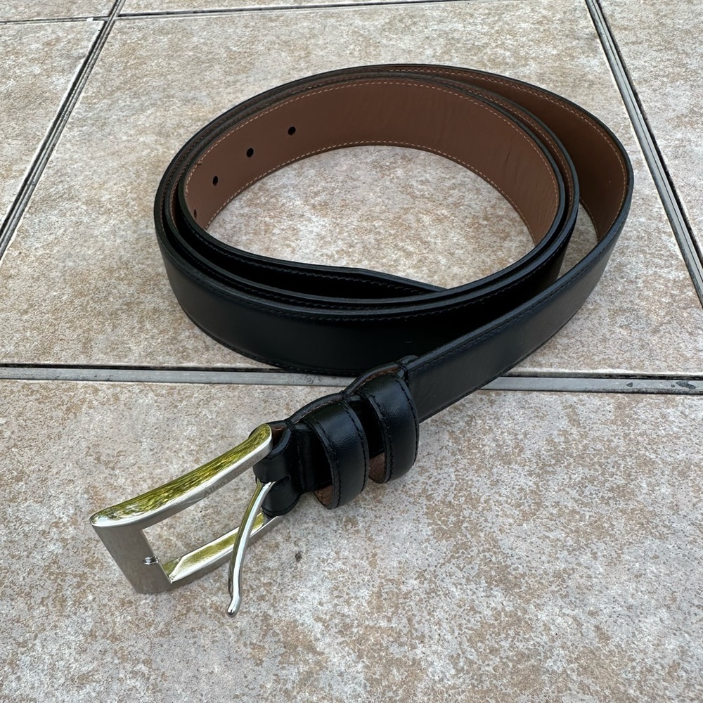 Allen Edmonds black leather belt